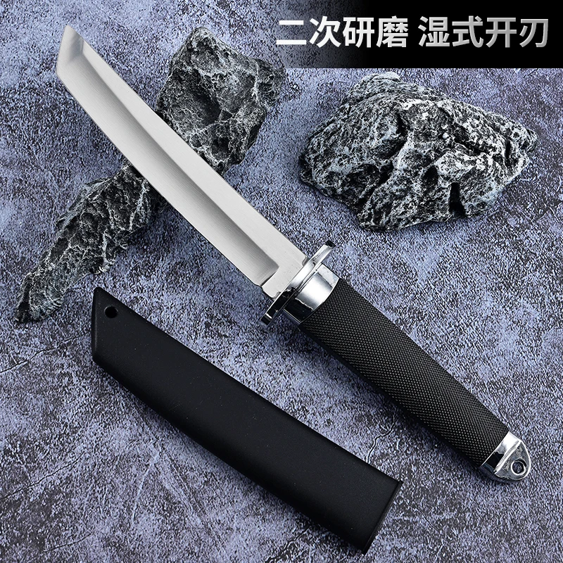 Camping outdoor straight knife, wilderness survival knife, integrated dragon bone knife, Sanmei Japanese style knife