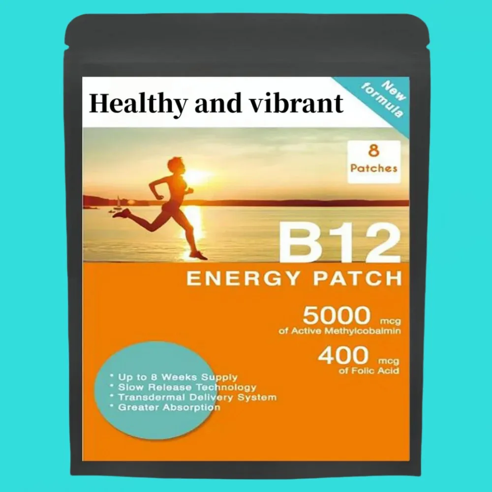 

Пластыри B12 (5000 Mcg) и фолическая кислота (Мг). 8-тижневая поставка.