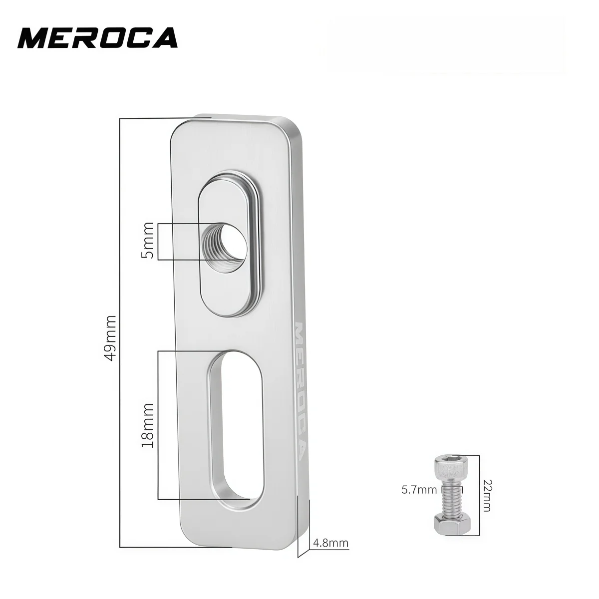 MEROCA VES01 V-Brake Extender Set | CNC Aluminum Alloy Brake Caliper Adapter for Folding Bike & Mini Velos (Black / Silver)