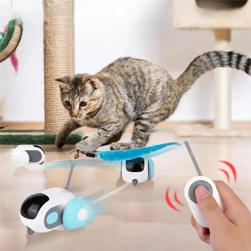 BEDW-Smart Cat Automatic Moving 2 Modes التحكم عن بعد سيارة اللعب التفاعلية تدريب القطط للكلاب