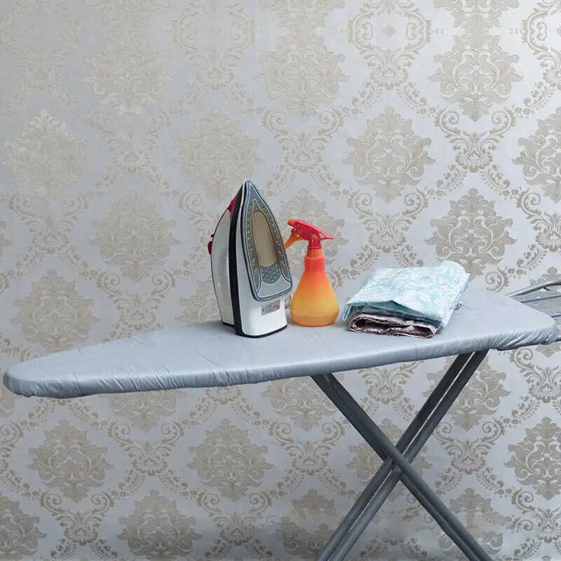 Universal Silver Coated Padded Ironing Board Cover Heavy Heat Reflective Scorch Resistant 130X50cm/120X37cm