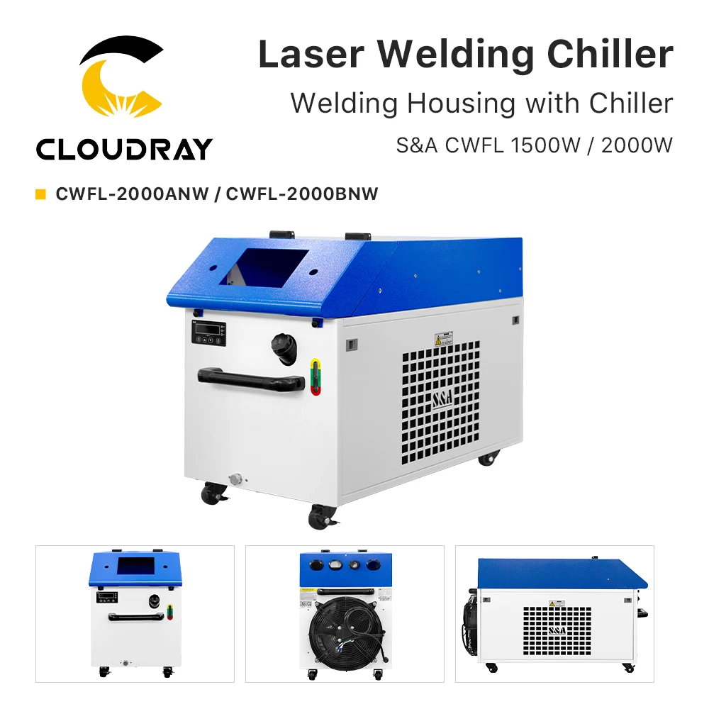 Cloudray S&A Laser Welding Chiller CWFL 1500W&2000W 50/60Hz Handheld Welding Housing with Chiller for Laser Welding Machine