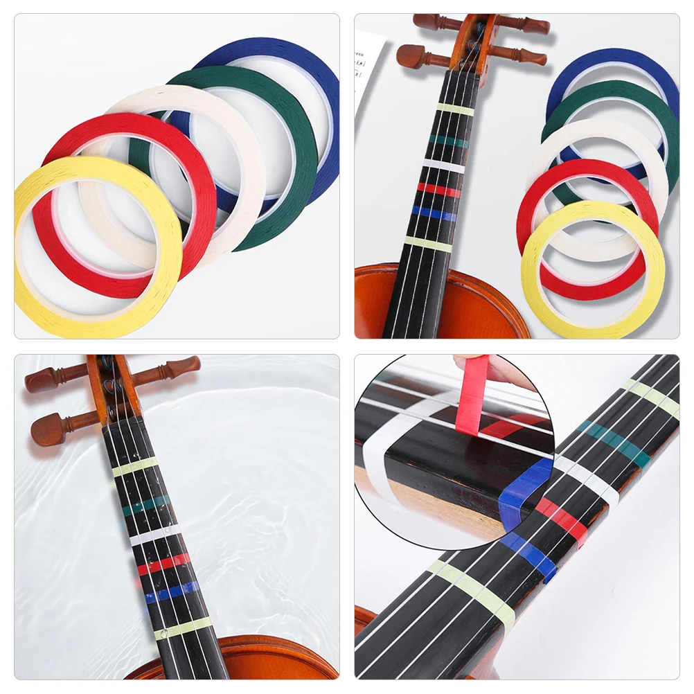 

8 Pcs Fingerboard Tape Violin Scale Sticker Guitar Fretboard Stickers Musical Instrument Adhesive