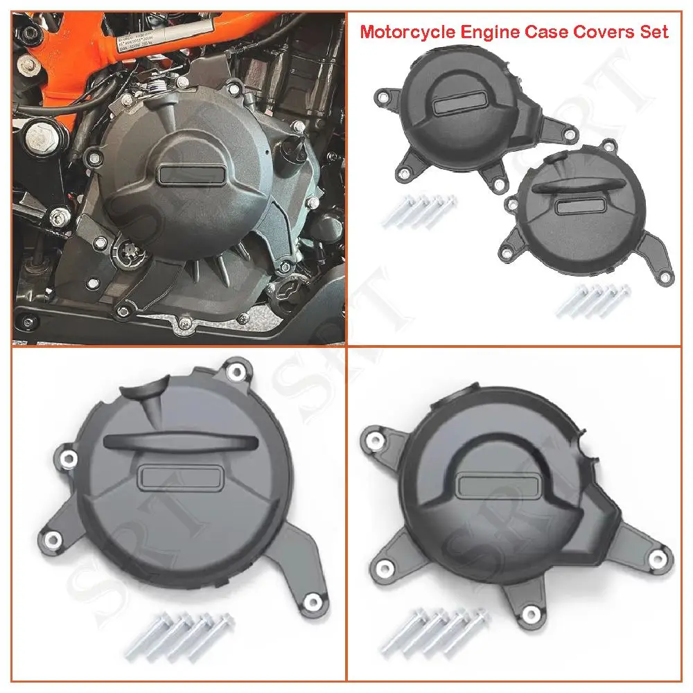 Fit For Vitpilen 401 Svartpilen Motorcycle Accessories Engine Protection Cover Set Stator Case Guard Kit DUKE 390 RC 2017-2021