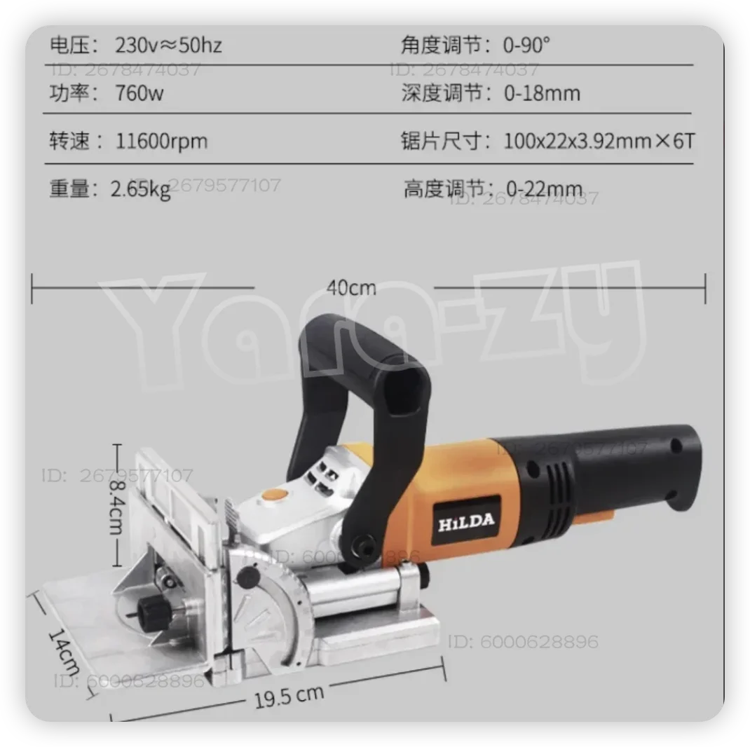 

Power Tool 900W Biscuit joiner Slotting Jointer Sewing Machine Woodworking Tenoner groove Machine Plate joiner BB