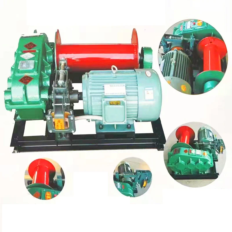 High Quality Anchor Cable Pulling Double Drum 0.3-5 Ton Hydraulic Cable Winch Engine Motor CE Certification Small Electric Winch