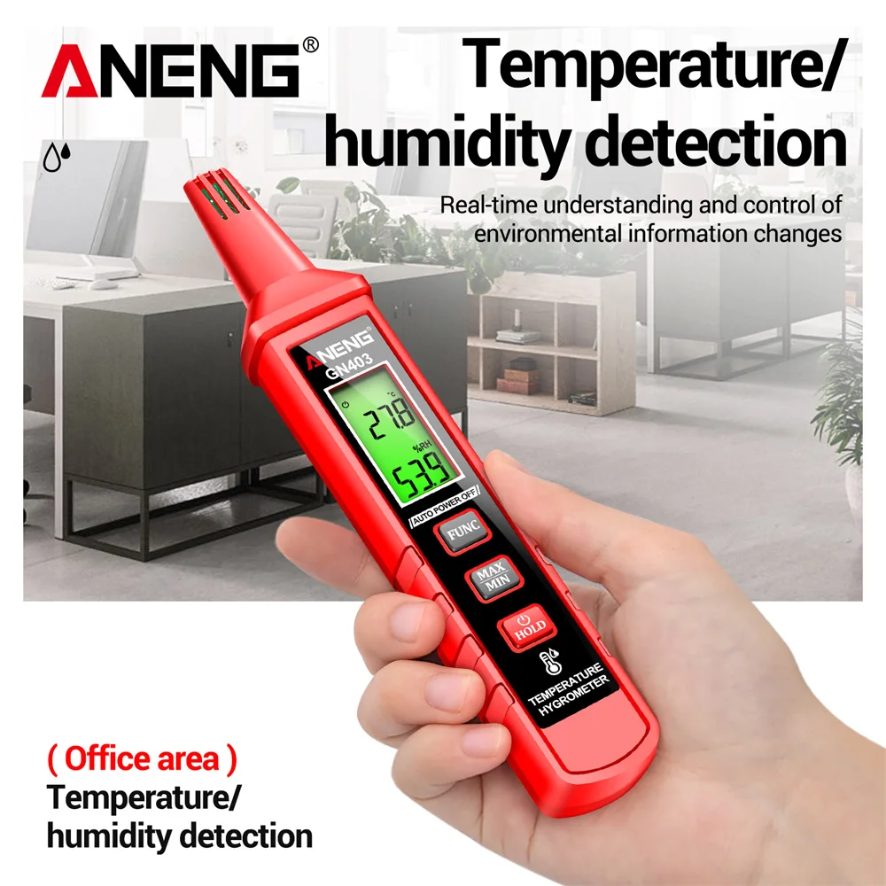 ANENG GN403 Gas Leak Detector Smart High Sensitivity Sensor Portable  High-PrecisionTemperature Hygrometer Industrial Detector