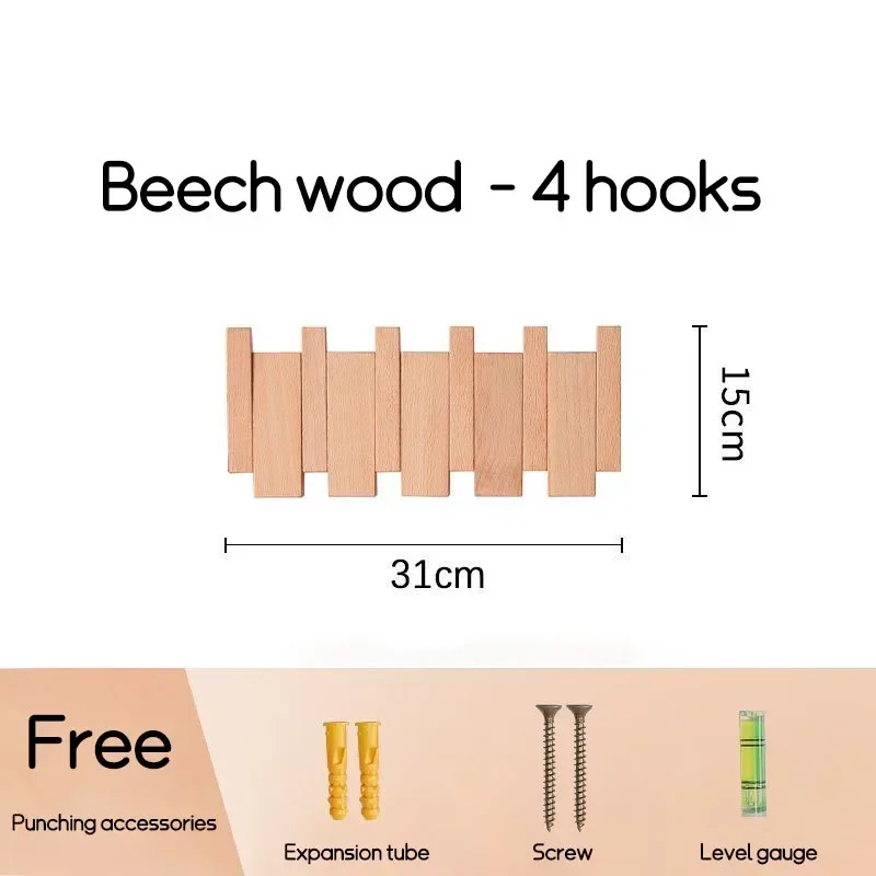 Wandmontage Zwarte Walnoot Kapstok Massief Houten Kledinghaak Dropshipping Ingangsdeur Hanger Kapstok Home Decor Ds Meubels