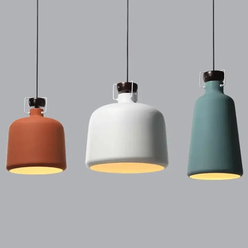 

Designer Modern Simple Creative Work Color Restaurant Lighting Fashion Single Head Bar Table Hot Pot Restaurant Chandelier