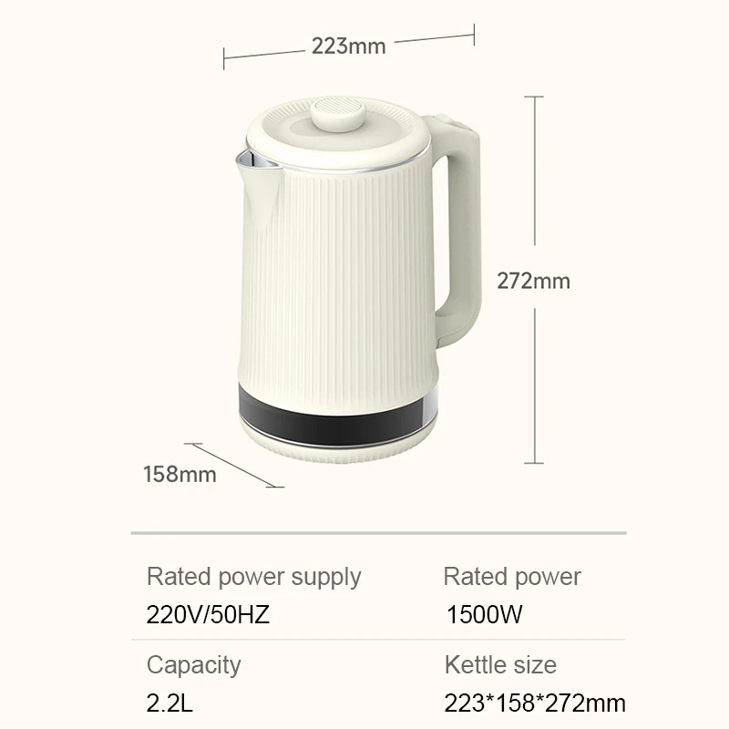 DMWD 1.8L Long Spout Mouth Electric Kettle Hot Water Quick Heating Stainless Steel Auto Power-off Boiler Teapot Heater 1500W EU