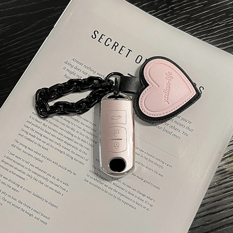 Fashion for Mazda 2 3 6 Axela Atenza CX-5 CX5 CX-3 CX-7 CX8 CX-9 2016 2017 2018 2019 Remote 3 Button Car Key Case Cover Keychain view 2