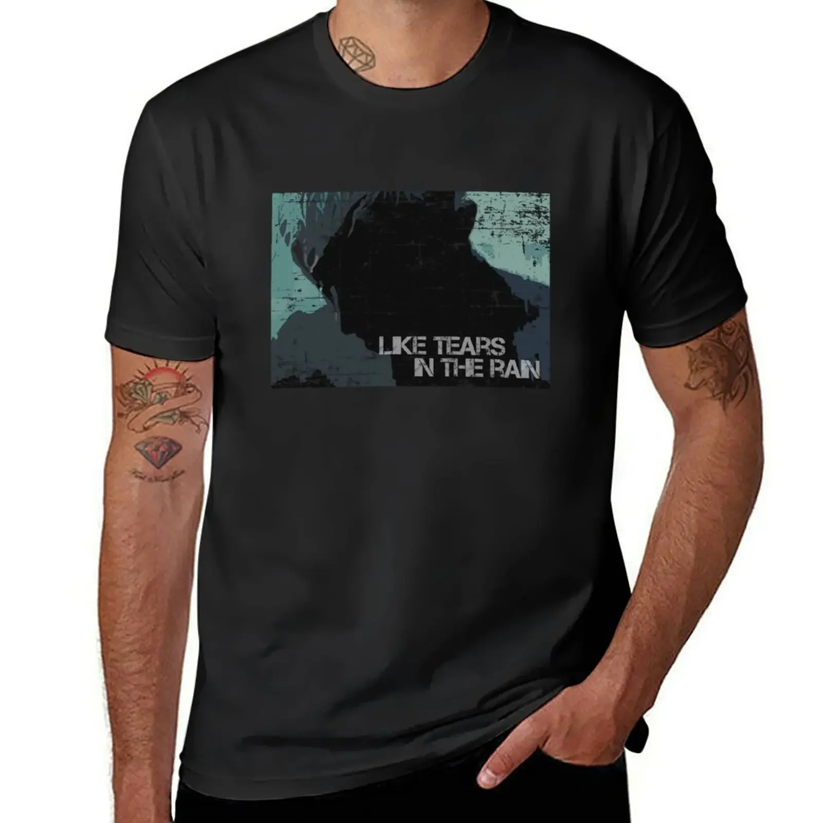 

Like Tears In The Rain - Inspired by Bladerunner T-Shirt plus sizes tops funny t shirts men