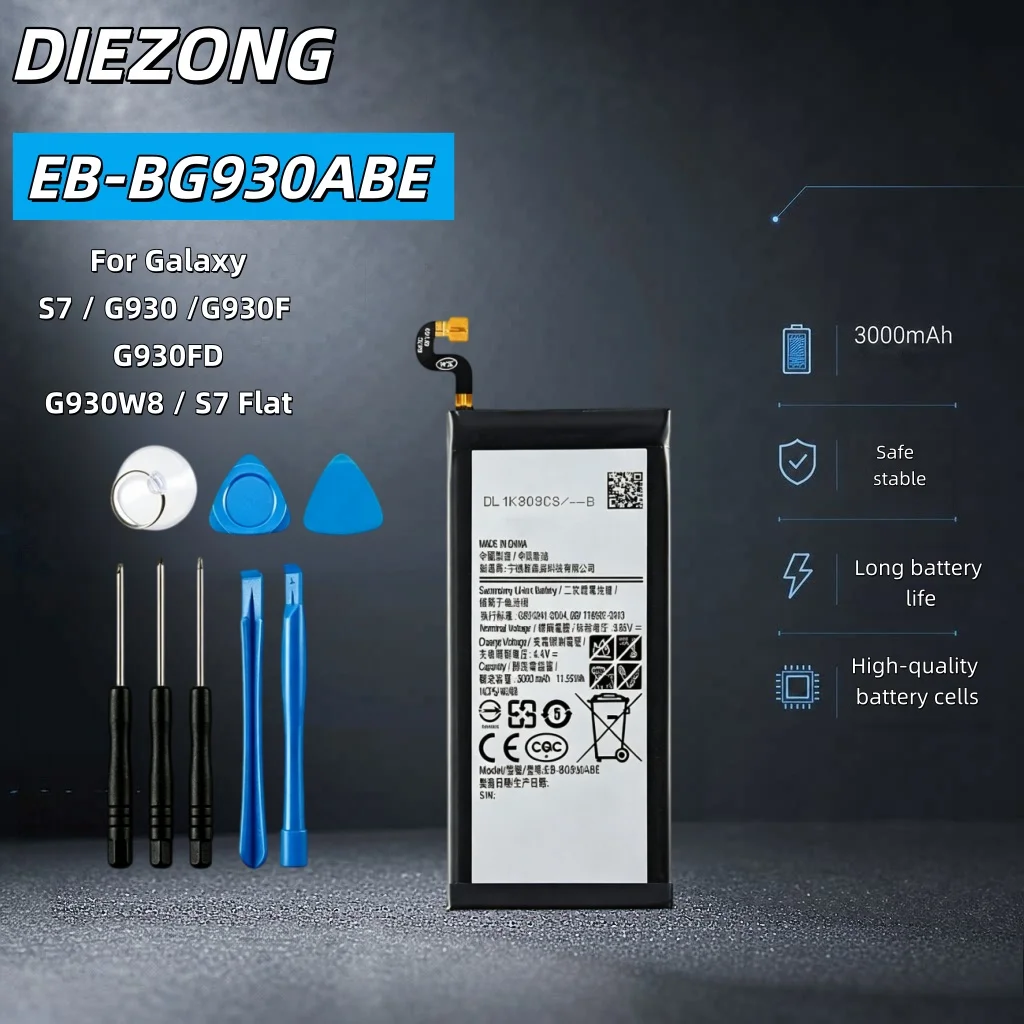 3000mAh EB-BG930ABE Phone Battery with Repair Tools for Samsung Galaxy S7 All Versions