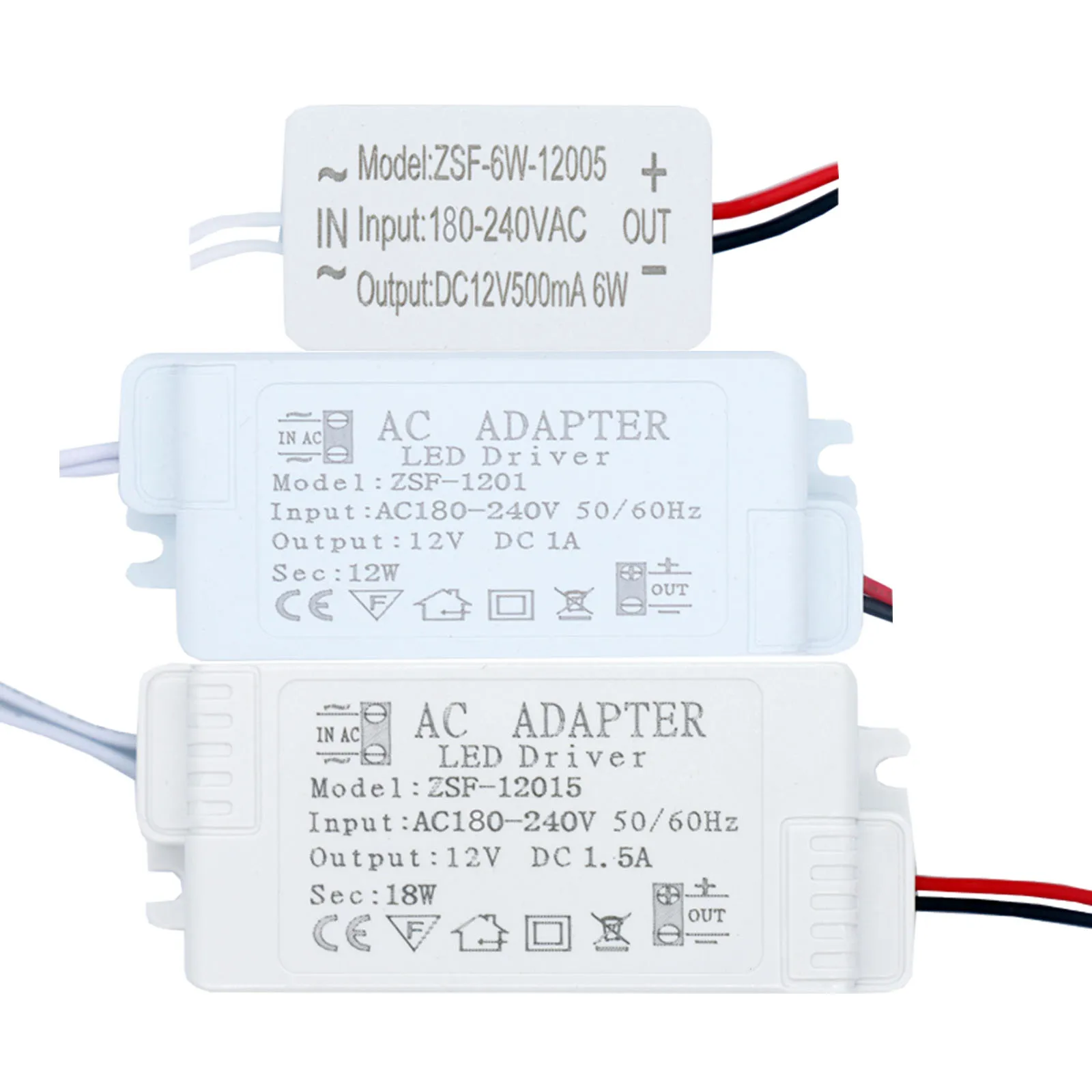 DC12V LED Driver AC220V 12W 18W 24W 36W 48W 60W For LED Power Supply Constant Current Voltage 12V Control Lighting Transformers