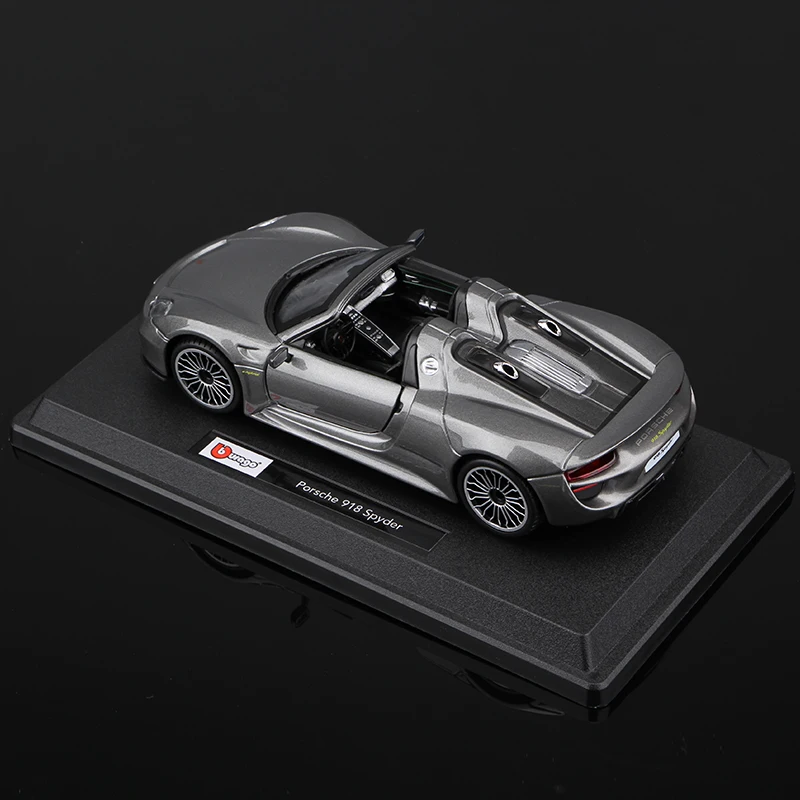 Bburago 1:24 Porsche 918 Spyder Alloy Sports Car Static Die Cast Vehicles Model Toys Diecast Voiture Gift Collectible Hobbies