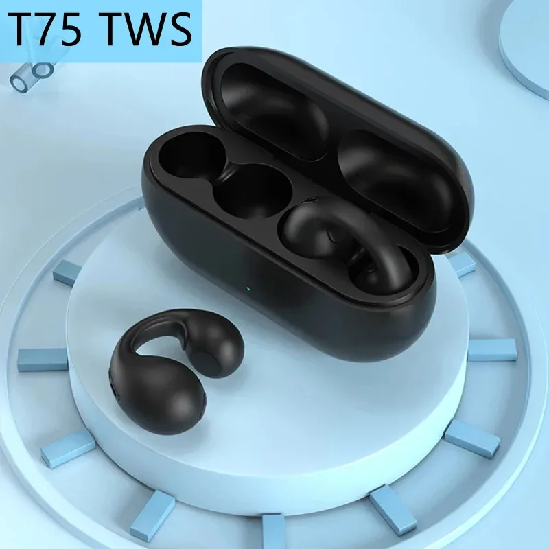 New Original T75 Bone Conduction Wireless Bluetooth 5.3 Headphones Sports Earphones HiFi Sound Quality Waterproof TWS Headset