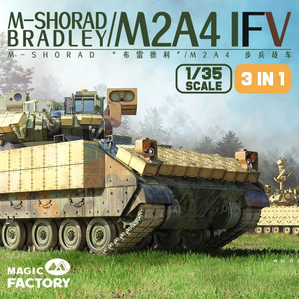 MAGIC FACTORY 2004 1/35 M-SHORAD BRADLEY /M2A4 IFV 3 IN 1 MODELKIT