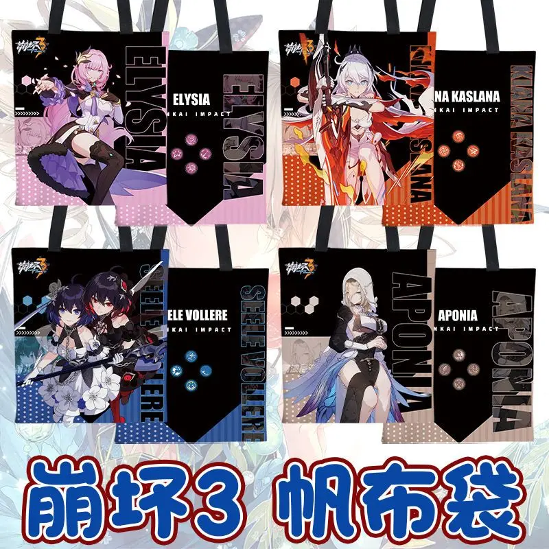 

Game Honkai Impact 3 Elysia Aponia Canvas Bag Women Shoulder Bag 3D Print Shopping Bag Shopper Ladies Reusable Hand Bag Tote Bag