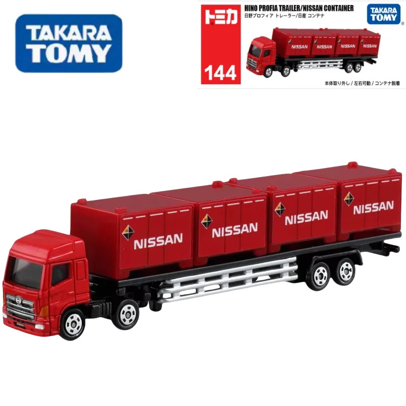 

Имитационная модель автомобиля TAKARA TOMY из литого под давлением сплава, детская игрушка в подарок на день рождения, длинный контейнерный транспортный тяжелый грузовик Hino.