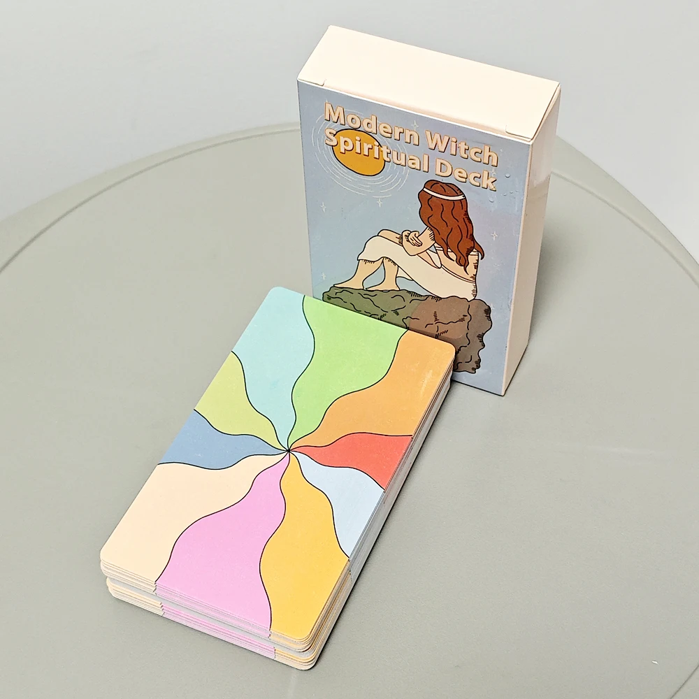 10.3*6 سم سطح السفينة الروحية الساحرة الحديثة، 60 قطعة بطاقات أوراكل على الطراز الحديث