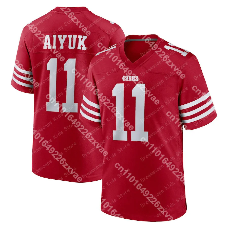 

25_24 Новое поступление, летняя мужская футболка Brandon Aiyuk San Francisco 49ers No 11 Быстросохнущая женская и мужская футболка для взрослых, комплект из джерси, топ