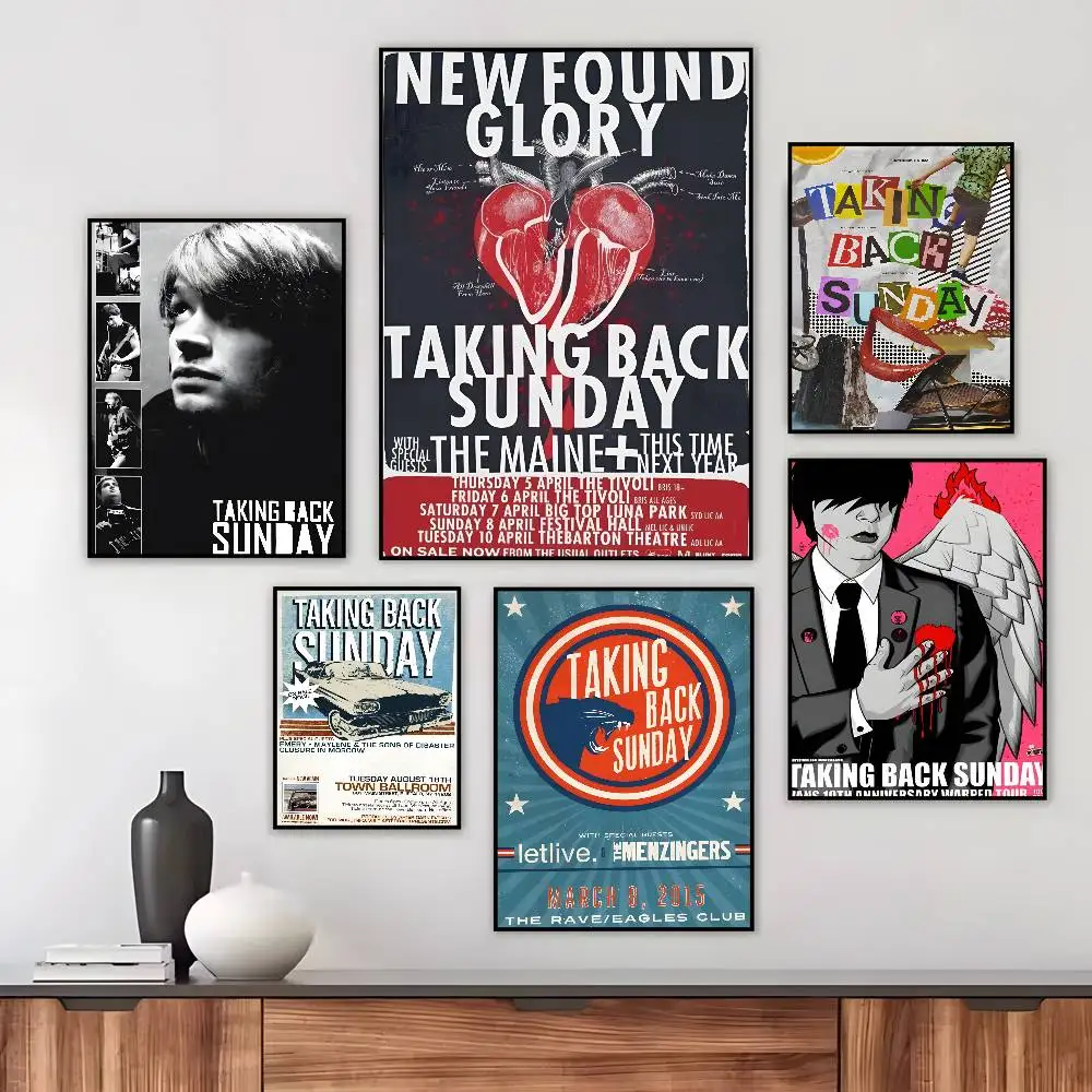 band punk T-Taking Back Sunday poster Art HD canvas advanced aesthetic Printing Paper Wall Art for Living Room Home Decor