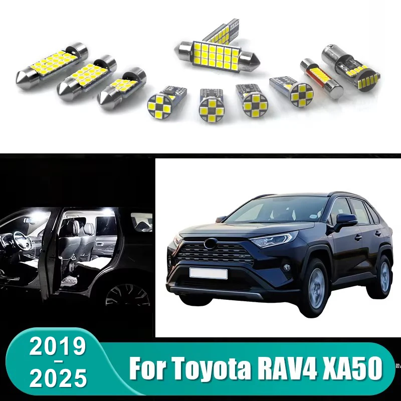 Für Toyota RAV4 XA50 2019 2020 2021 2022 2023 2024 2025 Hybrid 6 Stück Auto-LED-Lampen Innenraum-Leselampe Kofferraumbeleuchtung Zubehör