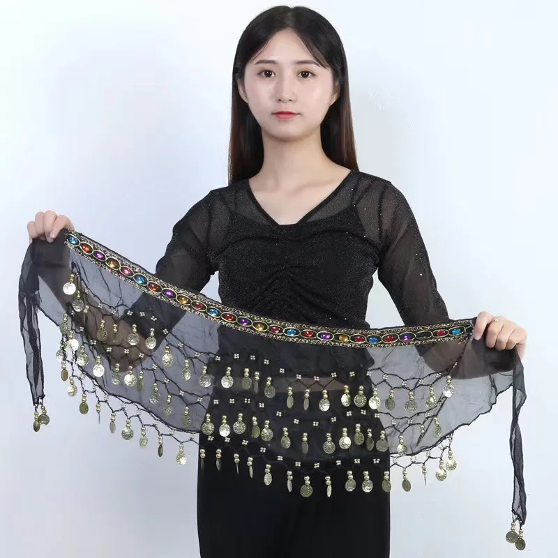 Buikdans Kristal Strass Riem Sjaal voor Dans Fitness Praktijk Beginnersvriendelijke Etnische Tailleketting voor Dames