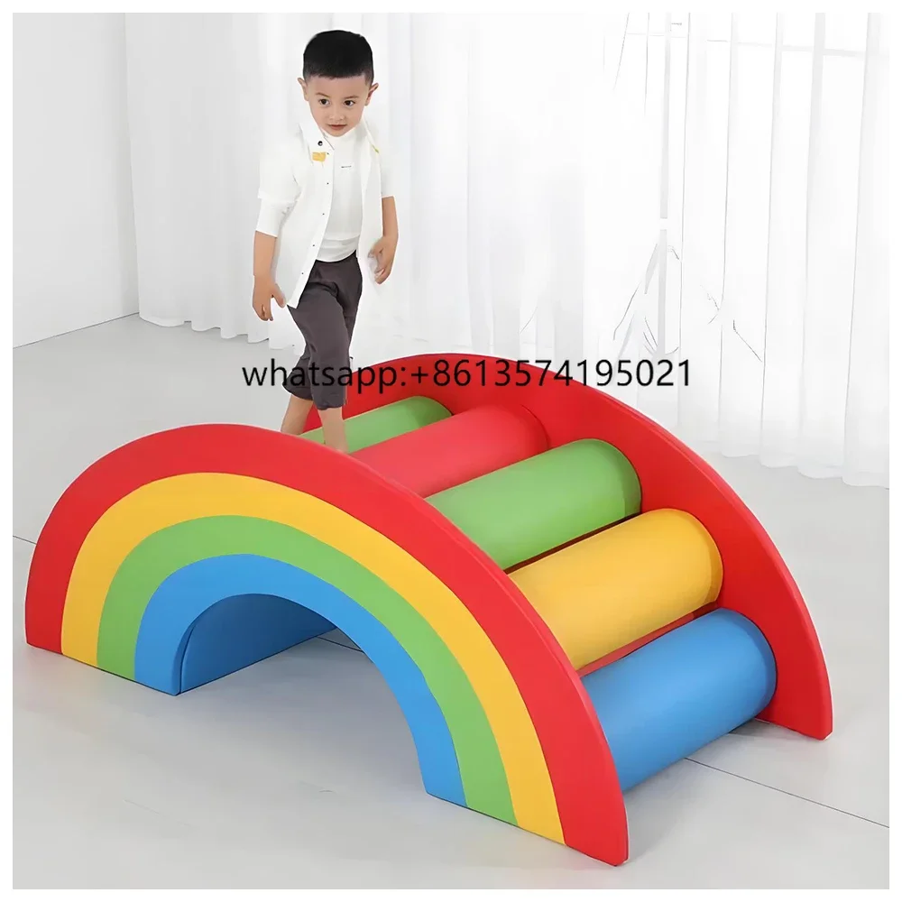 

TEasy-to-Assemble Indoor Rainbow Arch Climber For Kids Soft Home & School Play Set For Climbing