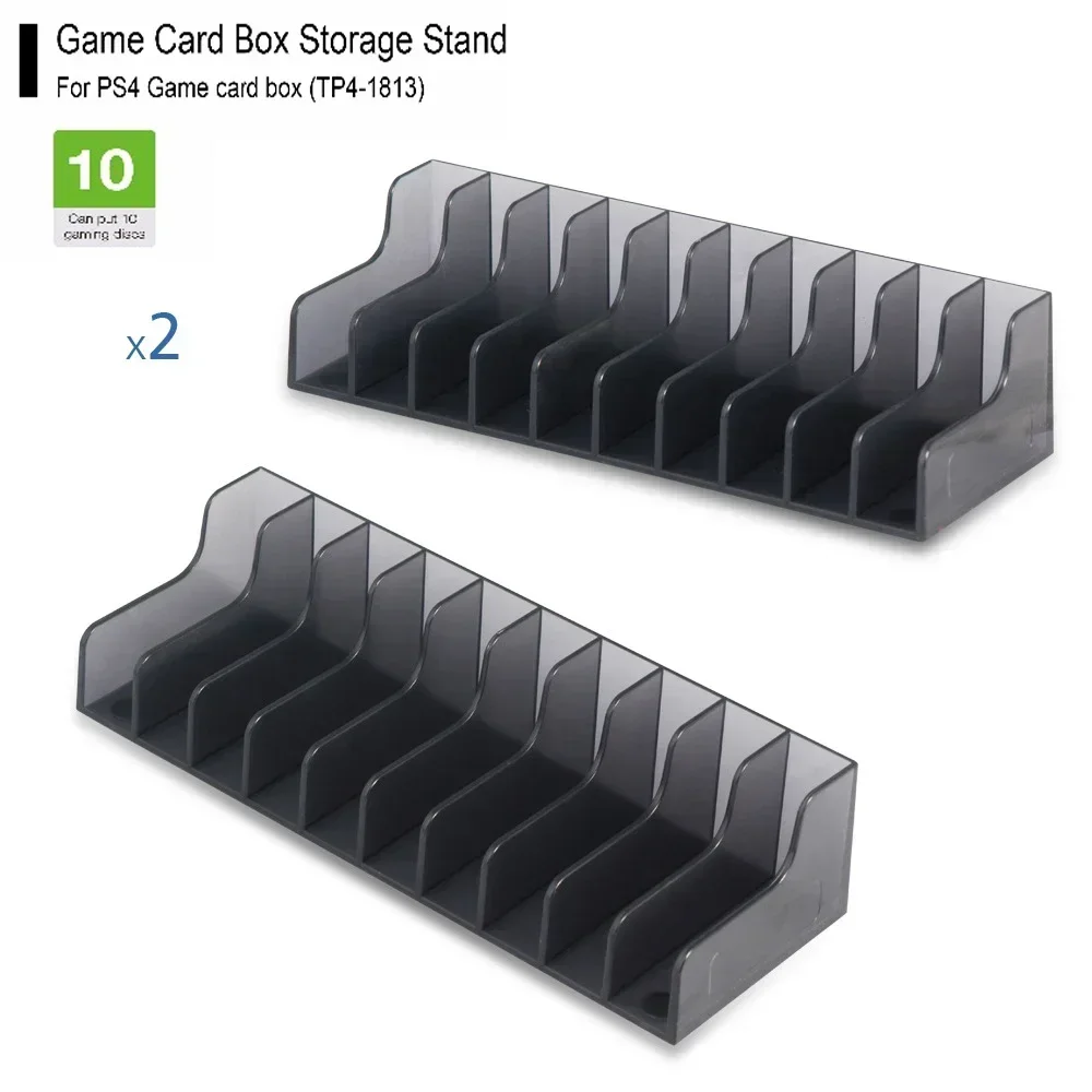 Yoteen 2pcs game card box collection for PS4 Slim/Pro 20 Game Discs Storage Stand Games Box Holder Bracket for PS4 Accessories