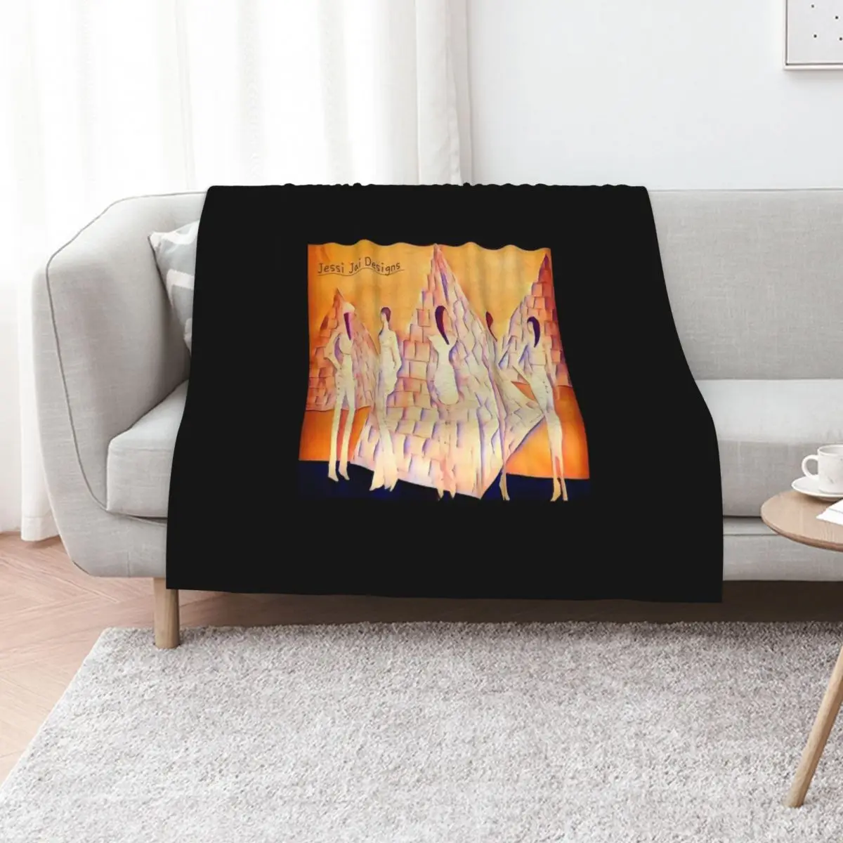 Pyramids of Beauty Throw Blanket For Decorative Sofa bed plaid Sofa Luxury Designer Large warm winter Blankets
