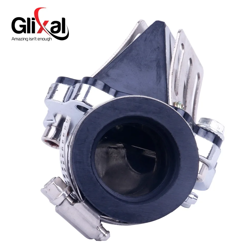 Glixal High Performance Racing Intake Manifold with Reed Valve for 1PE40QMB 2T Jog 50 3KJ Jog 90 4DM BWS ZUMA VINO Engine