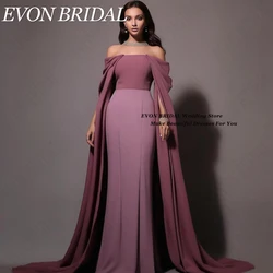 EVON BRIDAL 2024 Mermaid Evening Dresses Boat Neck Soft Satin vestido de noche Elegant Long Formal Prom Party Gowns Custom Made