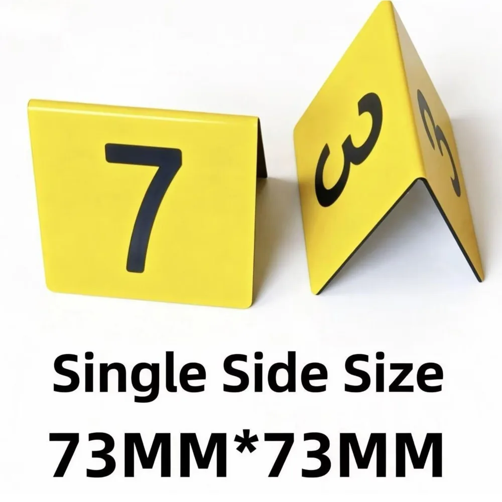 20pcs  Double Sides Plastic Table Numbers Square Table Digital Card Plate Restaurant Hotel desk 1-20 Number Signs
