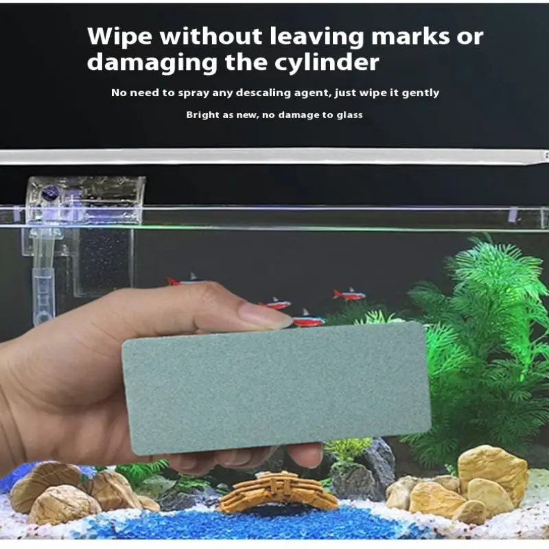 Bastone per lucidatura verde bifacciale Gioco culturale Blocco per lucidatura alle noci Acquario Rimozione dello sporco Tavola per lucidatura magica