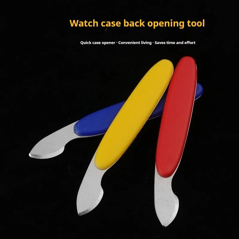 Watch Case Back Opener Knife Colorful Handle Watch Back Cover Pry Tool for Watch Battery Replacement Watch Repair Hand Tool