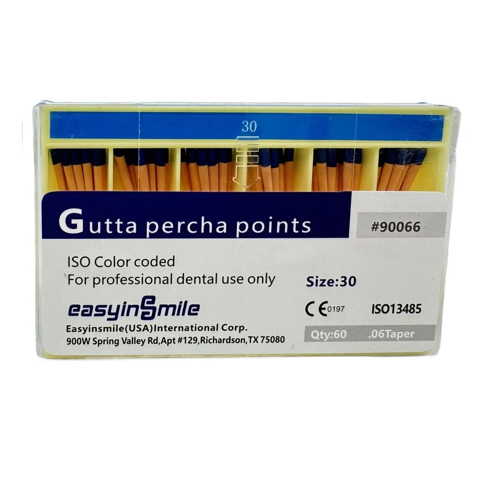 Easyinsmile Dental Endo Absorbent Paper Points GP Gutta Paper Points Root Canal Use Cotton Fiber 15-40/ 45-80