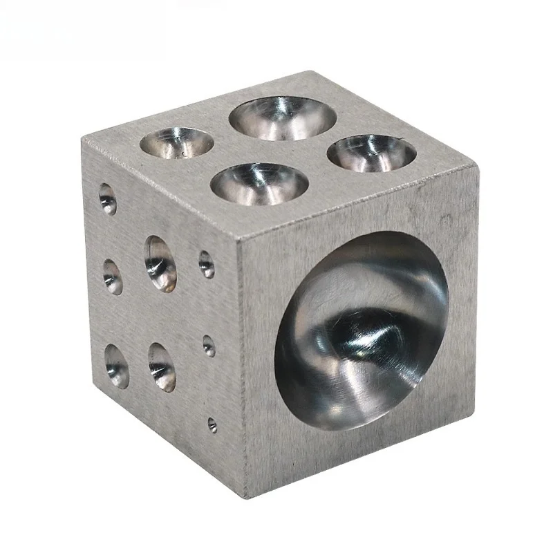 Steel Forming Block for Jewelry - 6-Side Dapping Punch Set for Ring Bead Metal Stamping Jewelry tools