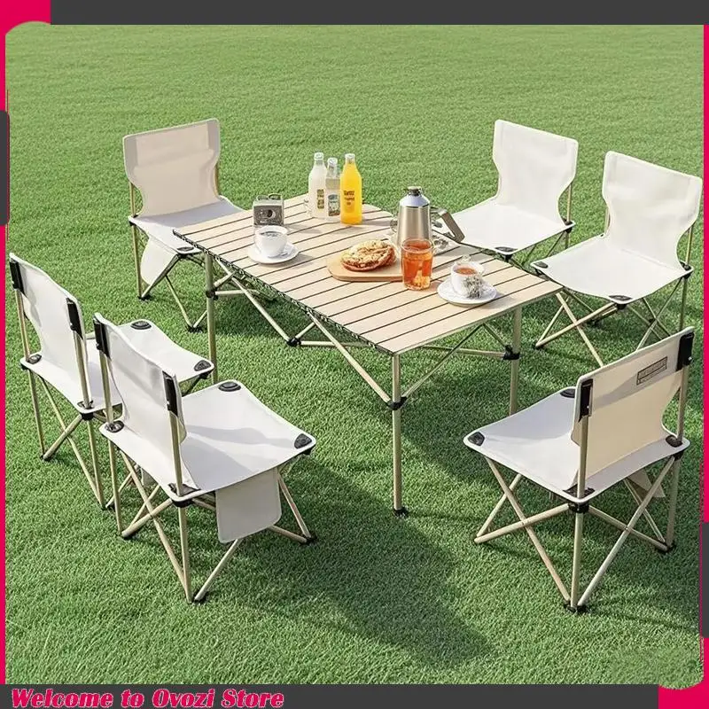 

Minimalist Dining Camping Table Modern High Quality Waterproof Sectional Camping Table Balcony Backyard Tuinset Furniture
