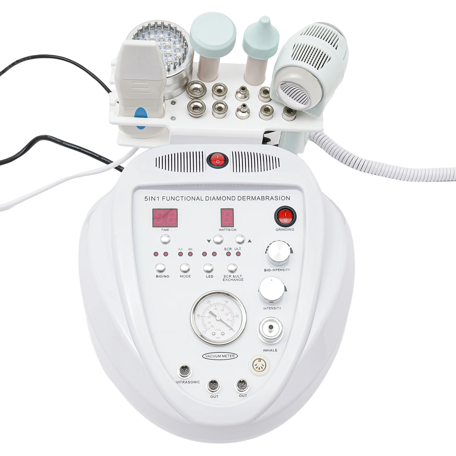 5-in-1 Diamant Microdermabrasie Machine Stofzuiger Mee-eter Verwijderen Acne Huid Hydraterende Schoonheid Machine Gezichtsverzorging