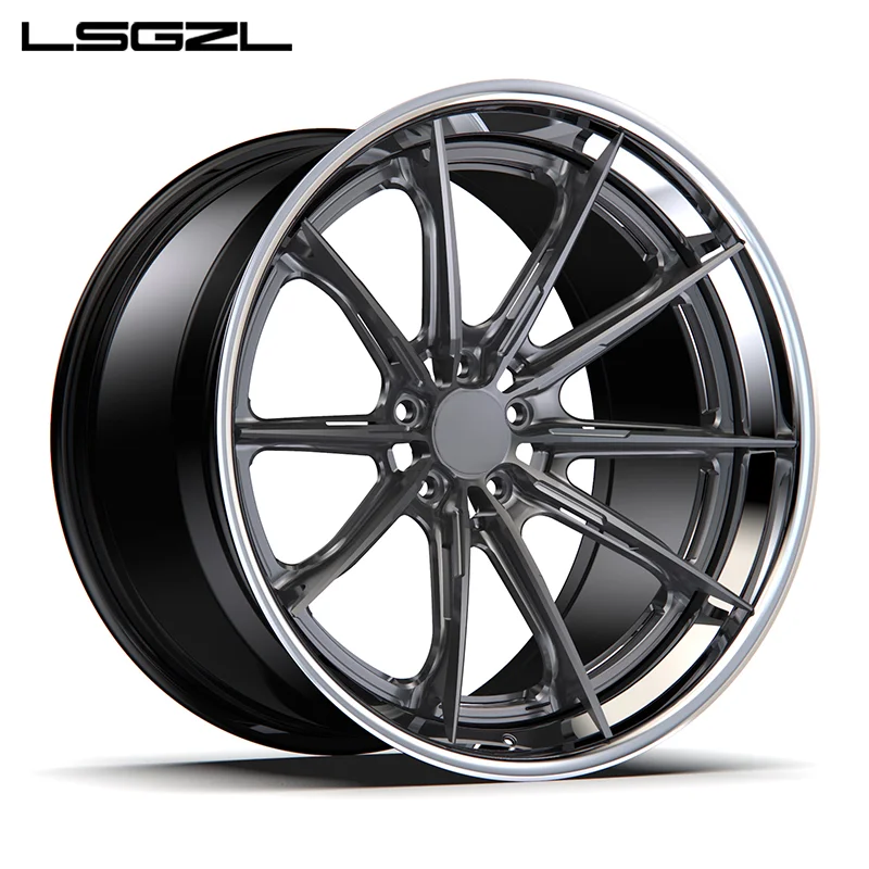Rines Monobloque Forjados de Lujo Personalizados de 2 Piezas, Rines Cóncavos Profundos de 18 19 20 21 22 23 24 Pulgadas 5x108 5x120 5x112 5x114.3