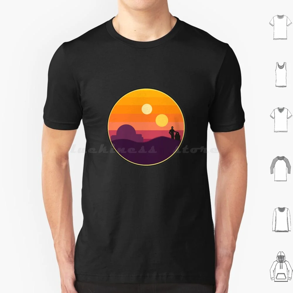 Tatooine Sunset T Shirt Big Size 100% Cotton Tatooine Luke Skywalker Anakin Skywalker Rey Force Awakens A New Hope Emipre