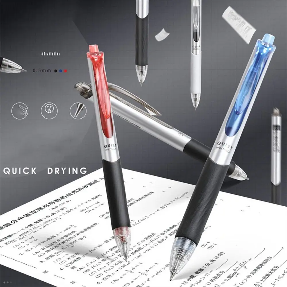 12PCS/Box Writing Tool 0.5mm Neutral Pen CS Pen Tip Quick-drying Gel Pen Press Type Ballpoint Pen Office