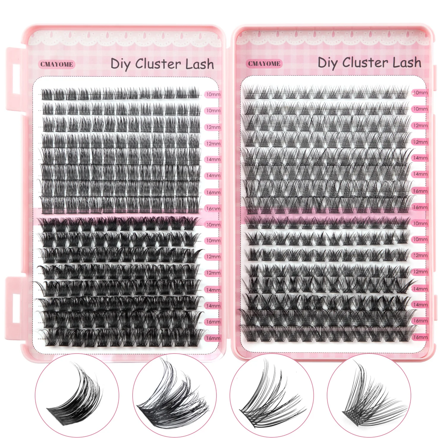 DIY Single Tufted Hair Natural Fluffy Feeling 392 Tufts of Large-capacity Dense Tufted Eyelash Book False Eyelash Suit