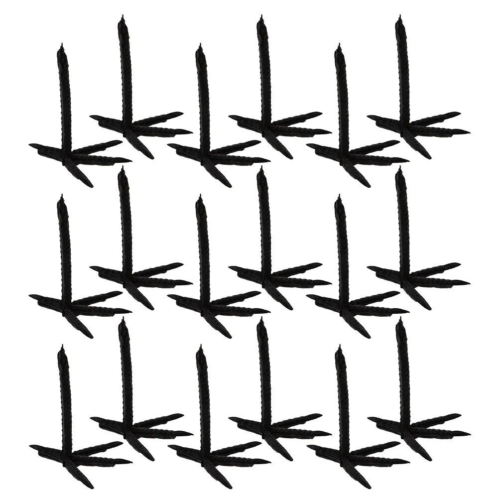 

50Pcs Realistic Simulation Chick Feet for Toys Black Plastic Animal Claws DIY Craft Parts Stuffed Chicken Claw Halloween Decor