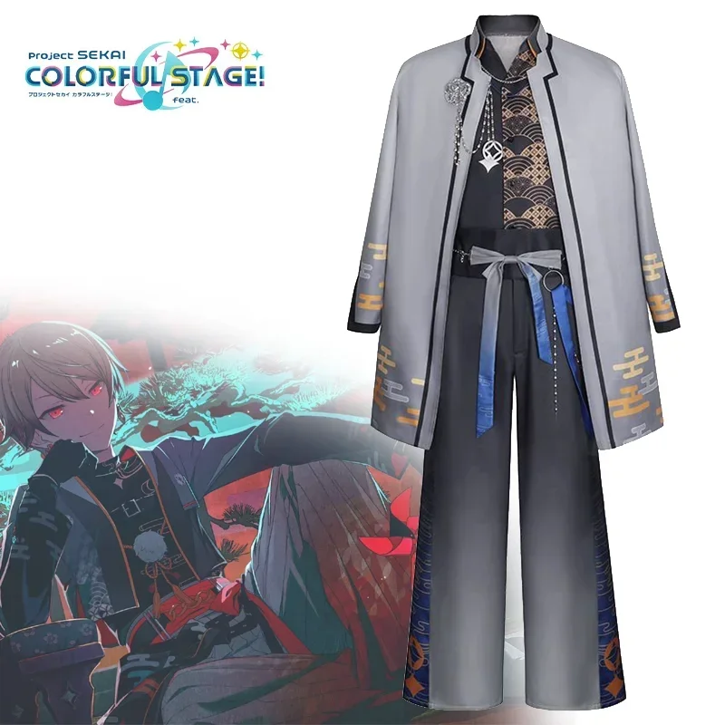

New Game Pjsk TENMA TSUKASA Cosplay Men Dress Costume Adult Uniform Coat Full Accessories Set Suit Halloween Outfits