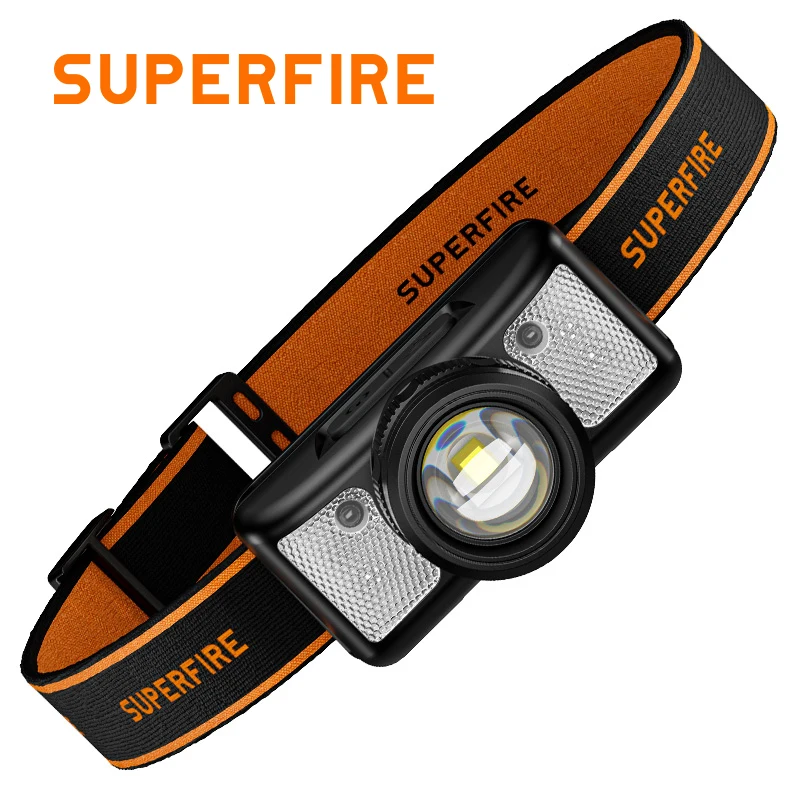 SuperFire HL91/HL91-X Mini LED Headlight Induction Headlight with Red and White Light Rechargeable Waterproof Fishing Lantern