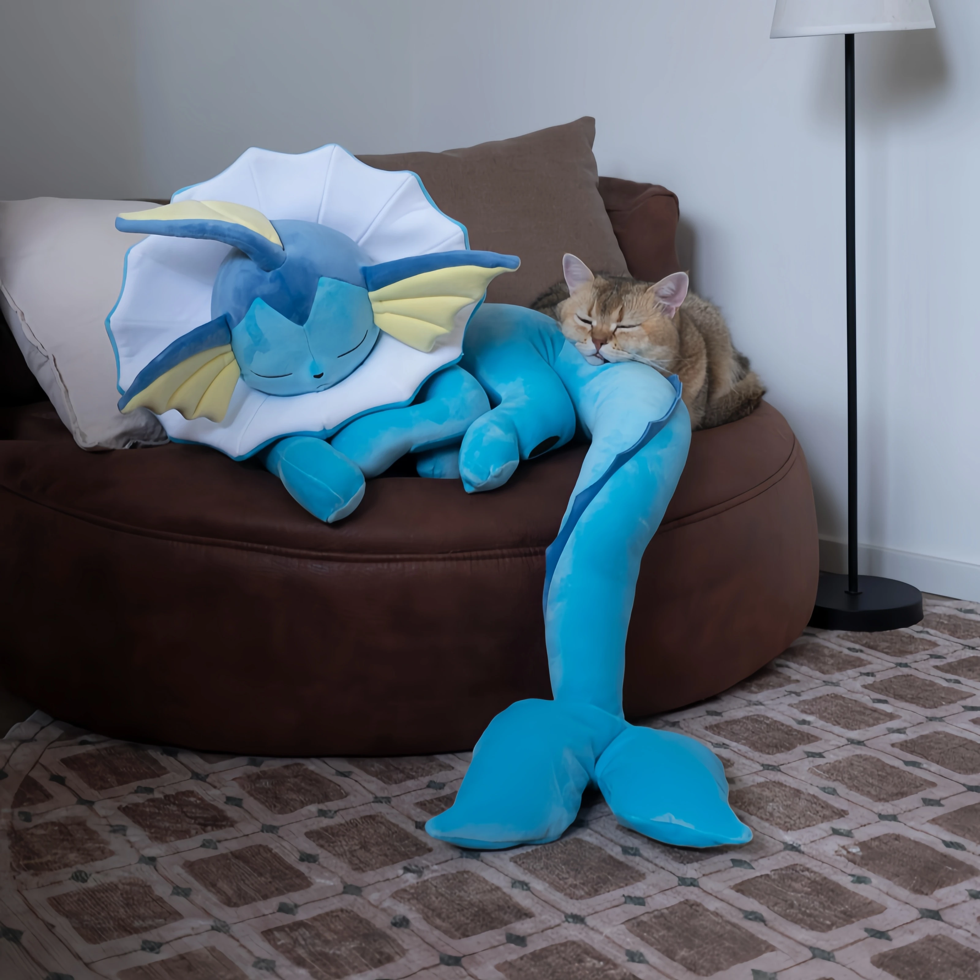 Sleeping Eevee Umbreon Vaporeon Plush Charizard Sylveon Sprigatito Piplup Riolu Popplio Mew Stuffed Doll Espurr Peluche Toy Gift