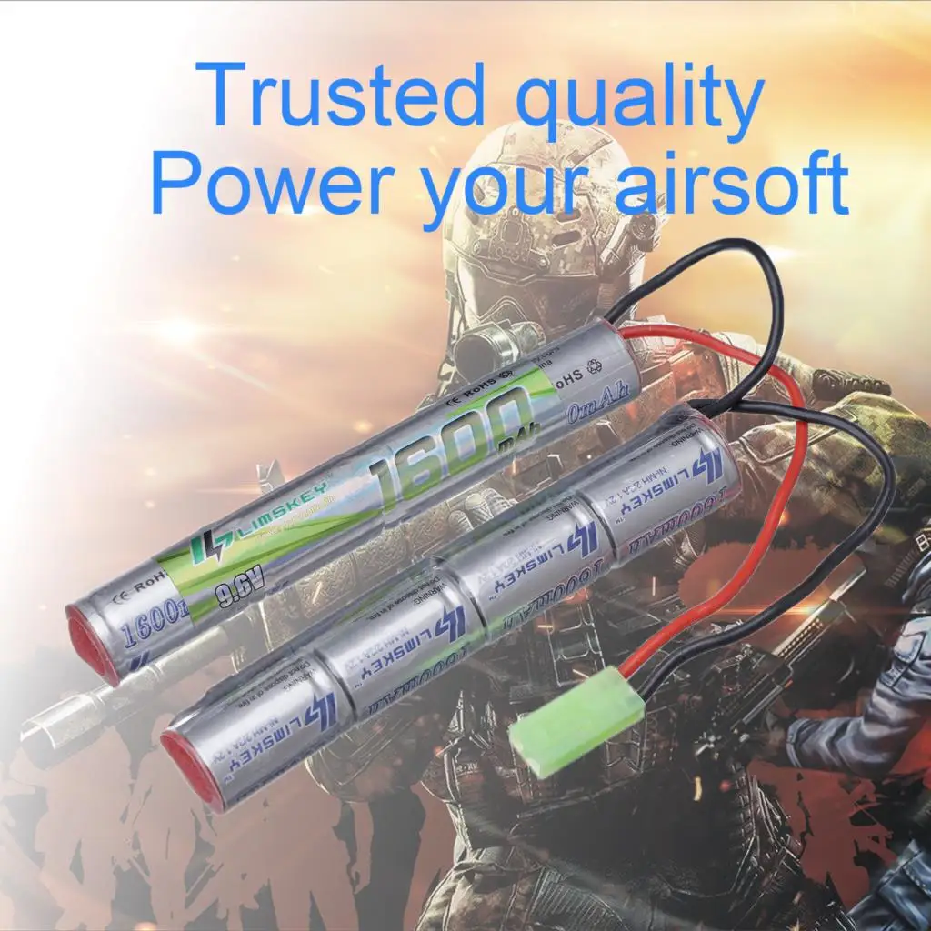 8S 2/3A 9.6v 1600mAh Butterfly NunChuck NIMH Akumulator i ładowarka do pistoletów Airsoft ICS CA TM SRC JG