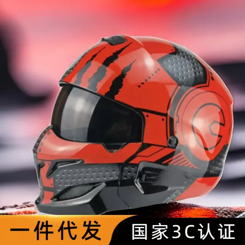 Scorpion Motorcycle Helmet Detachable Multi-purpose Combination Full-face Motorcycle Personalized Semi-predator Helmet